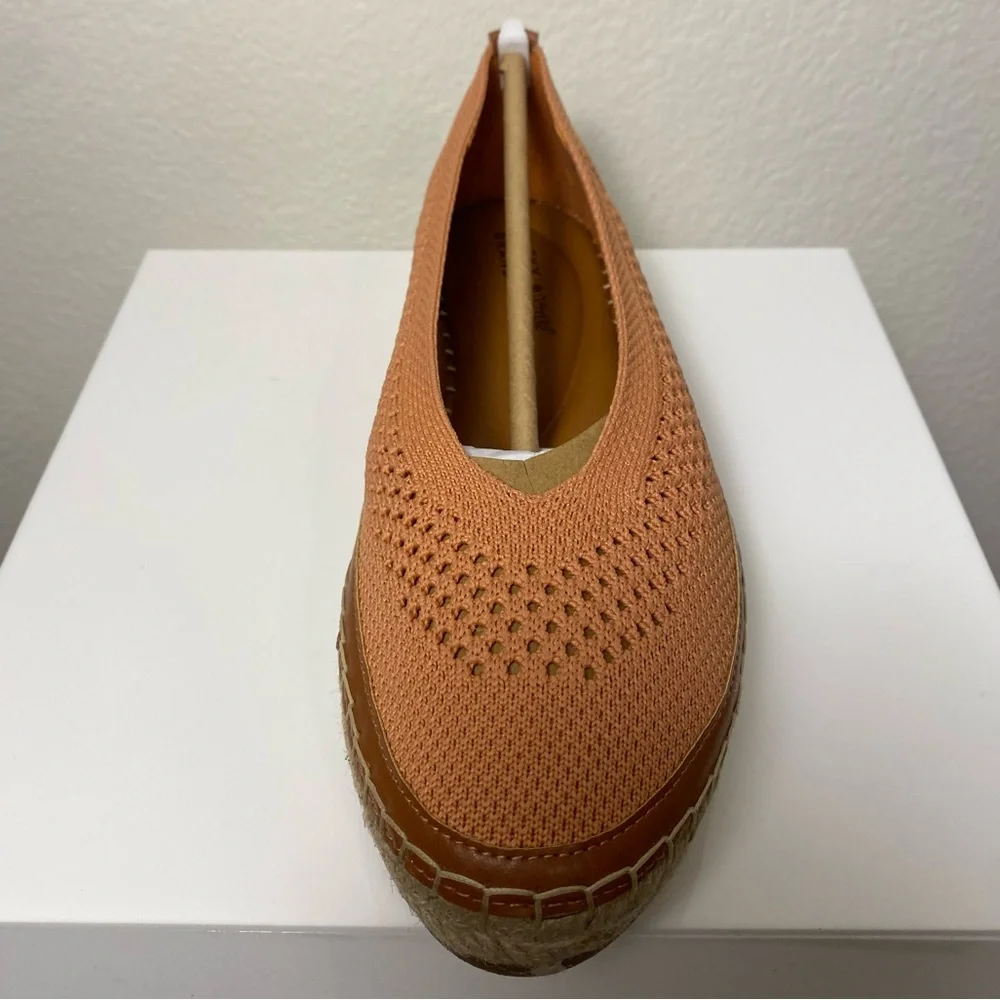 NWB Lucky Brand Women's Orena Knit Corange Espadrille Platform Flats Size 7
